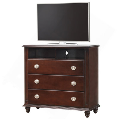 Elegant Cappuccino Media Storage Chest