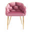 Chaise d'appoint luxueuse faite à la main avec pieds dorés, fauteuil moderne en velours pour le salon et la chambre à coucher-711659963