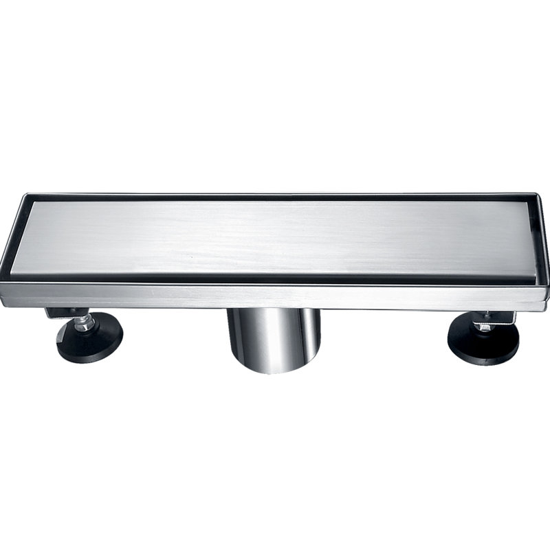 Volga River Series 12 Inch Long Stainless Steel Linear Floor Shower Drain