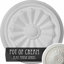 Médaillon de plafond Endurathane Olivia, 7 7/8 po x P 1 1/8 po (pour auvents jusqu'à 2 1/8 po), pot peint à la main de finition crème-2089711548