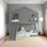 Lit superposé simple avec glissade et tablettes de rangement, lit mezzanine en bois massif avec fenêtre, conception enfantine