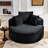 56" Oversized Bean Bag Chair, Compression Round Chaise Lounge Single Sofa Chair with Pillows-673957642