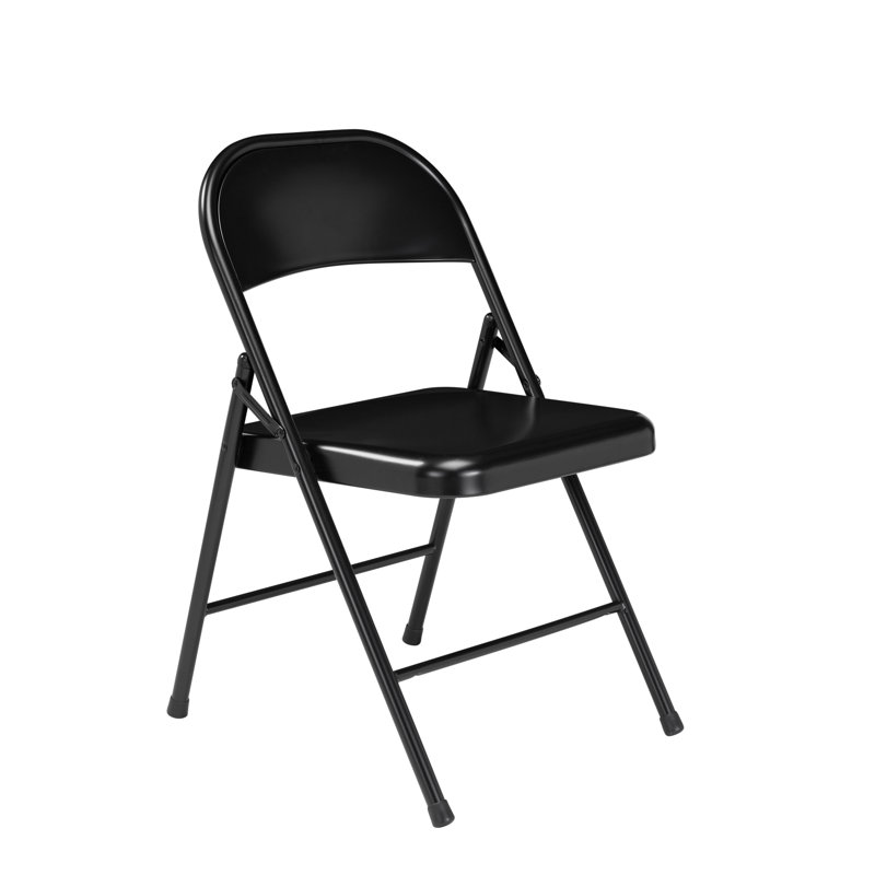 Chaise pliante en métal Commercialine, Noir