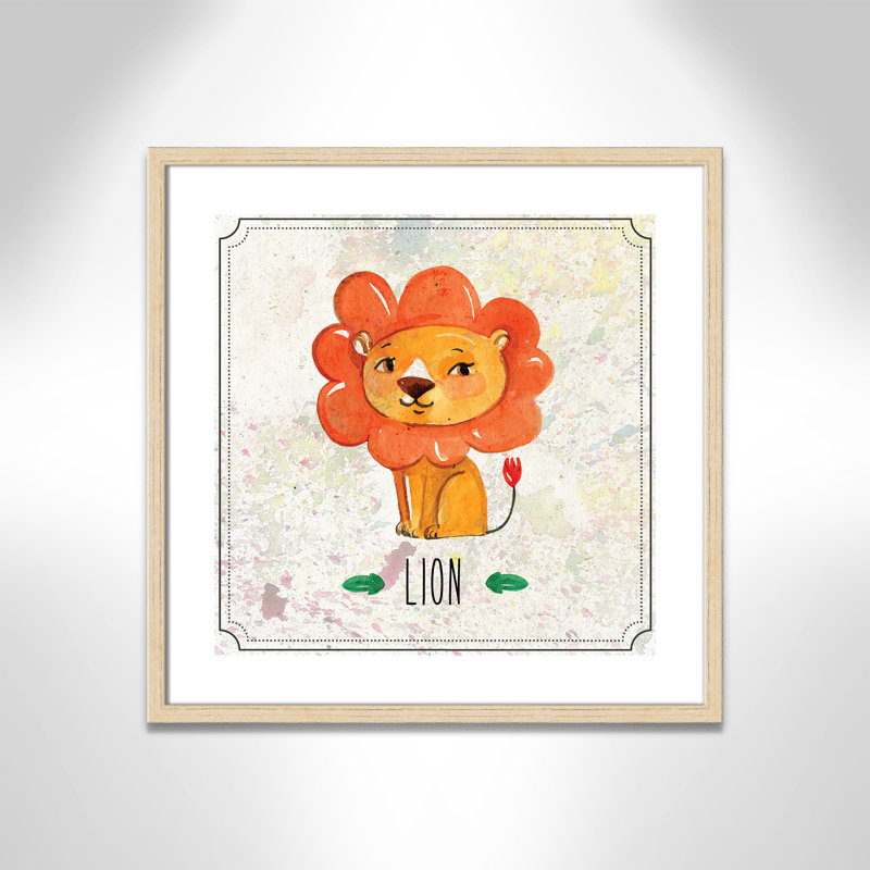 Impression sur papier Jungle Day 1 ', Encadré de boîte beige, H 22,5 po x l 22,5 po x P 1,18 po