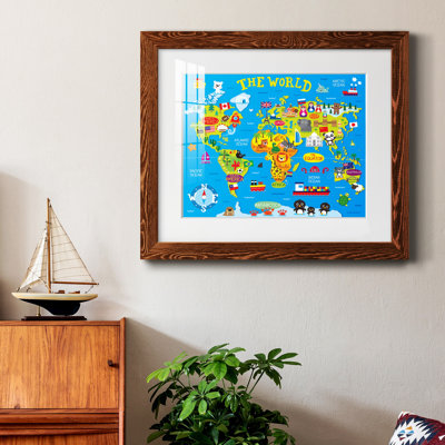 Carte du monde - impression encadrée