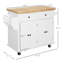 Chariot moderne pour îlot de cuisine avec étagère à épices, chêne brun-556677461