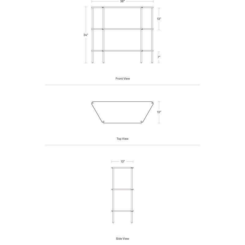 Not for Nothing 34" H x 38" W x 13 D" Shelving Unit, Marine Blue