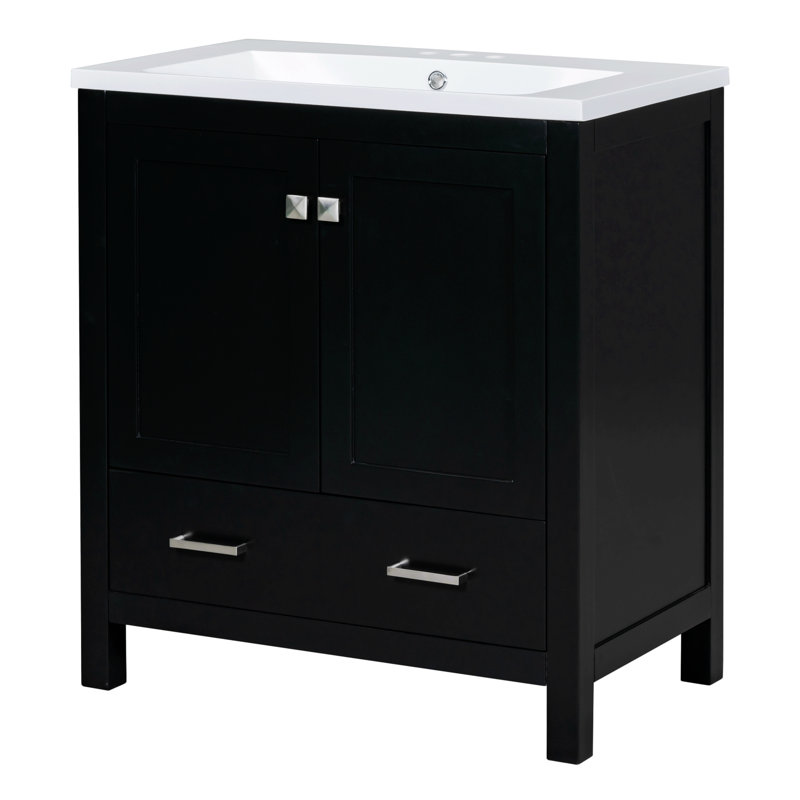 Rangement pour salle de bain Swantje, Noir