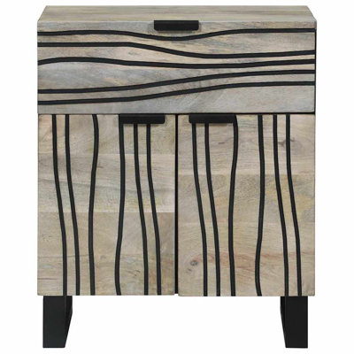 Bedside Cabinet 50 X 33 X 60 Cm Solid Mango Wood