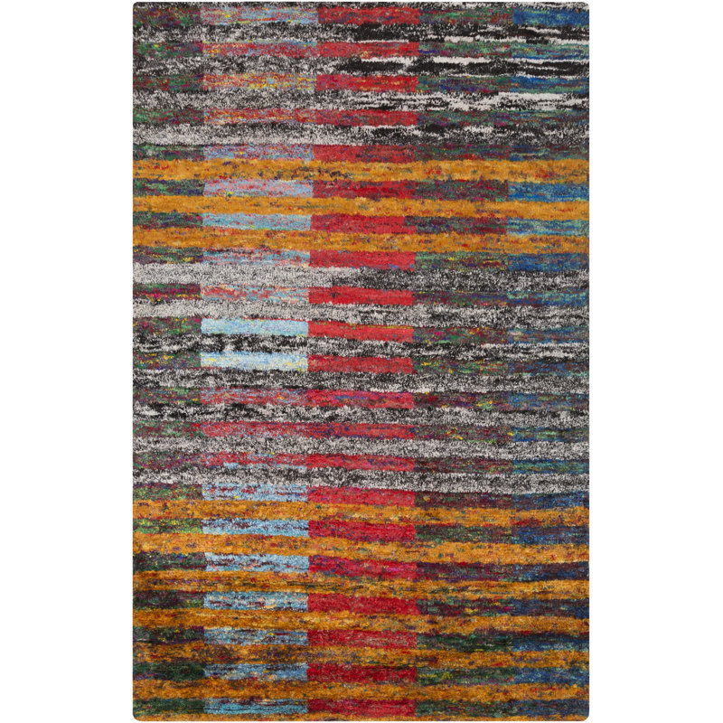 Chandler Silk Striped Indoor Rug, Rectangle 2' x 3'