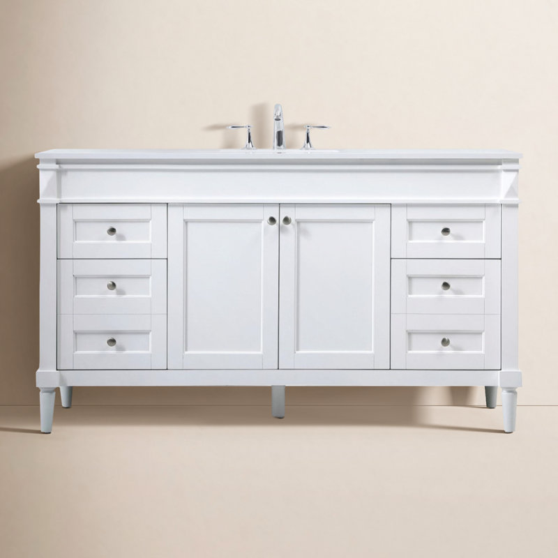 Ensemble de meuble-lavabo simple 60 po Readington, Blanc