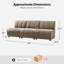 Canapé modulaire en chenille 3 pièces 84 po Shalon-649975758