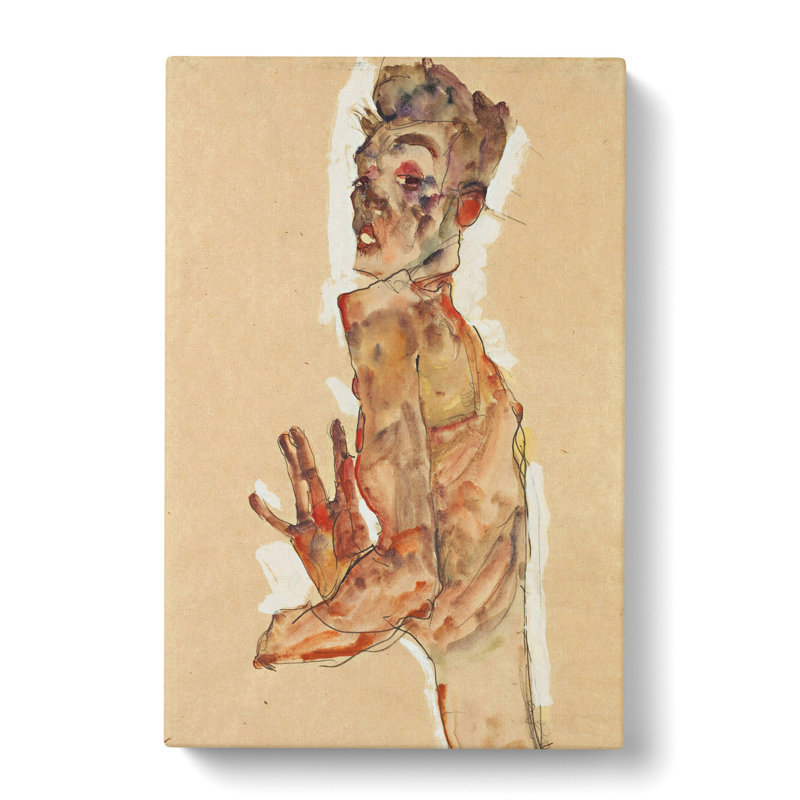 Self-Portrait Vol.3 by Egon Schiele - Wrapped Canvas, 76cm H x 50cm W x 3cm D