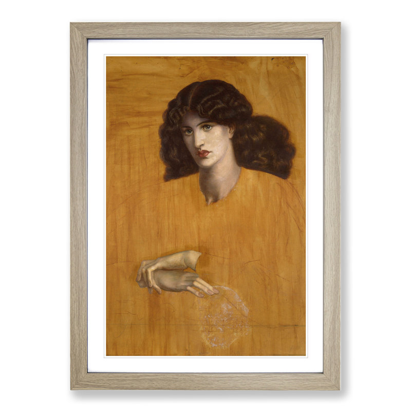 The Lady of Pitty by Dante Gabriel Rossetti - Picture Frame Painting, Oak, 48cm H x 36cm W x 2cm D