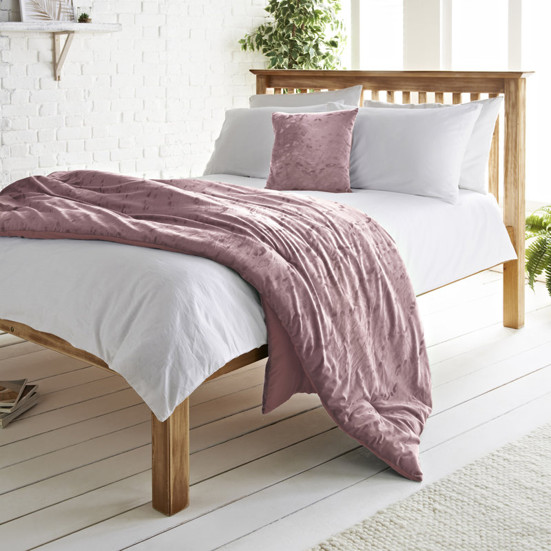 Cosmopolitan Plain Weave / Muslin Throw Blanket, Blush Pink