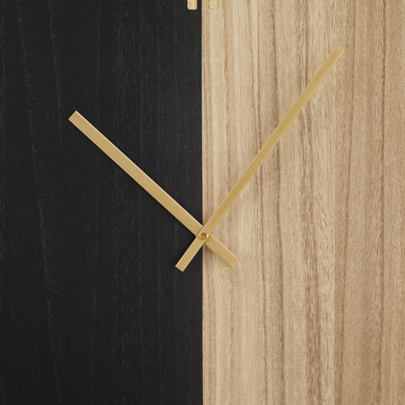 Horloge murale Tillie, Noir/brun