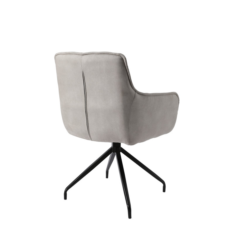Fauteuil capitonné et rembourré, Beige