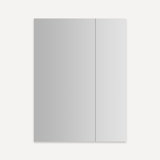M Series Reserve Surface Mount or Recessed Frameless Medicine Cabinet with Adjustable Shelves and Lighting and Electrical Outlet