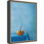 «Orange Pumpkin Blue Table» par Delphine Devos, reproduction d'art sur toile encadrée-169159587
