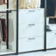 Armoire autoportante blanche - cadre en métal, rangement très profond, pour les taches et les égratignures, espace de rangement pour tableau E0, cadre