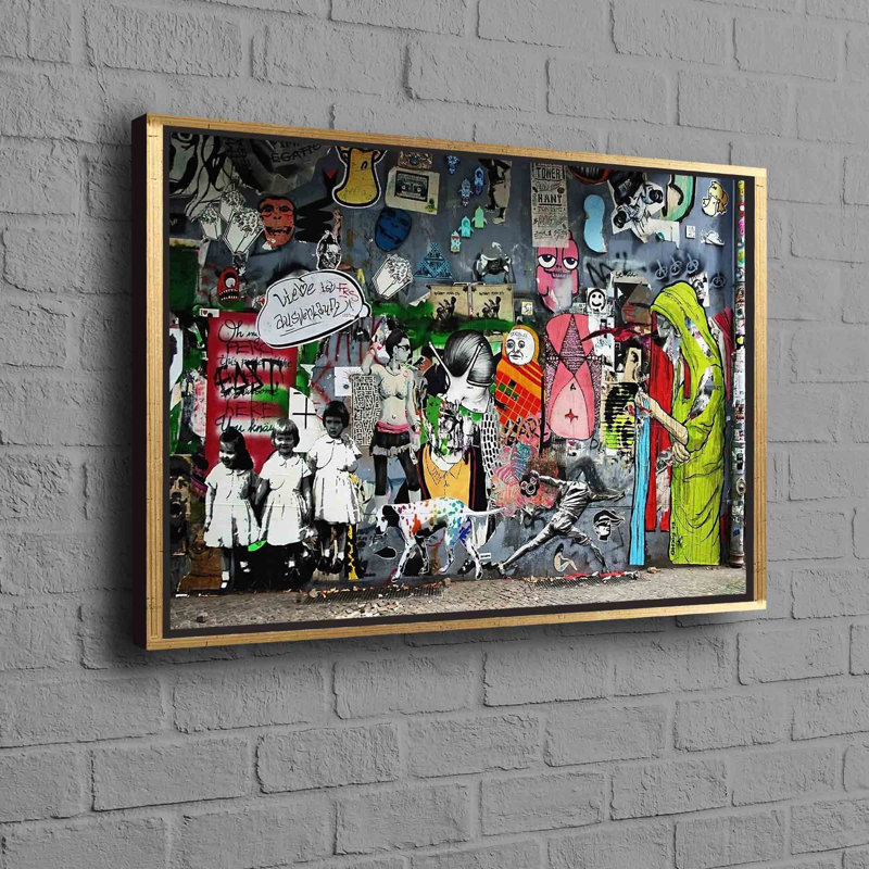 Print on Canvas, Framed Print without Mat, Gold, 60cm H x 90cm W