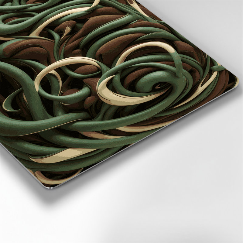 «Biomorphic Abstraction 78», art mural en métal brun, H 16 po x l 20 po