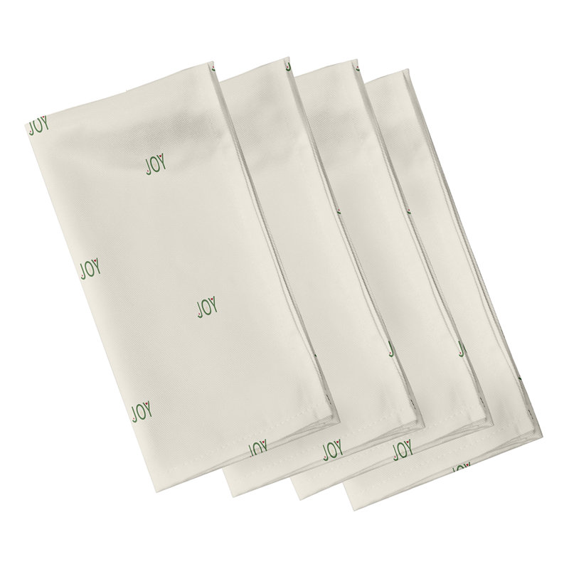 Ensemble de serviettes 4 pièces Cosima Joy, L 18 po x L 18 po, Vert