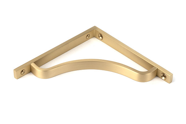 Abingdon Shelf Bracket, 15cm H x 5.9cm W x 1.5cm D, Satin Brass