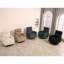 Fauteuil berçant rembourré noir confortable avec flanelle-108779264