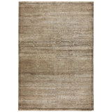 Brown Alchemy Contemporary Silk Wool Blend Rug - 3'11" x 5'11"