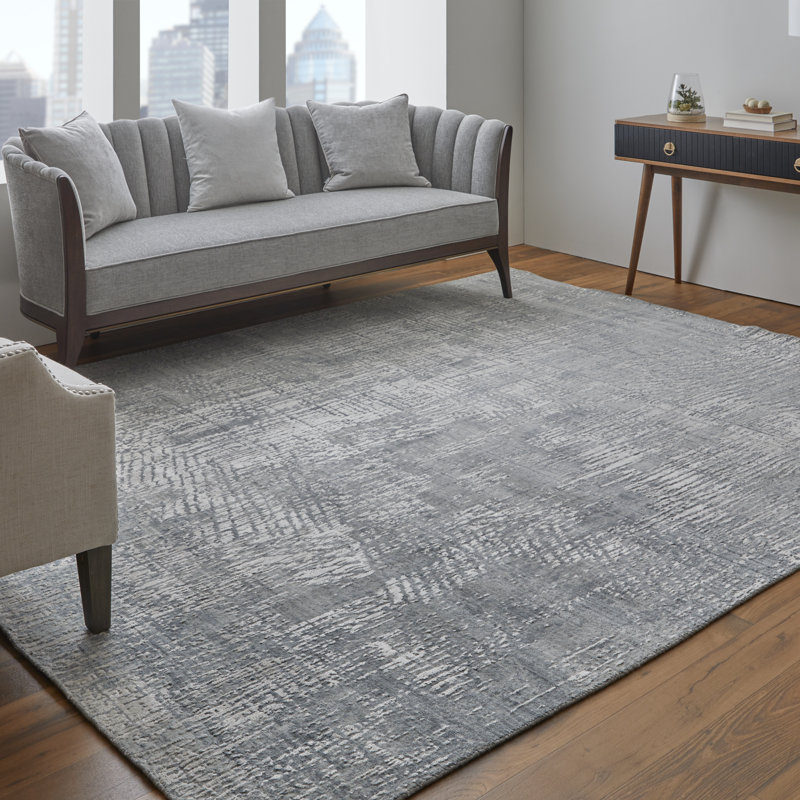 Eastfield Abstract Area Rug in Gray, Rectangle 3' x 5'