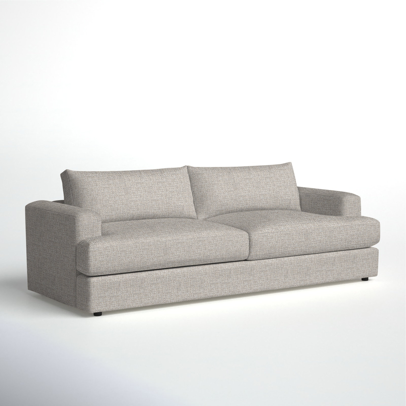 Cayden 96'' Upholstered Sofa, Drusky Ivory Sustain® Basketweave