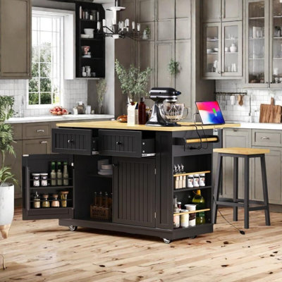 Kitchen Island with Drop Leaf by Lark Manor