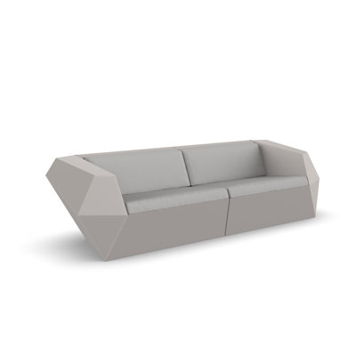 Faz 95.25" Wide Outdoor Patio Sofa with Cushions