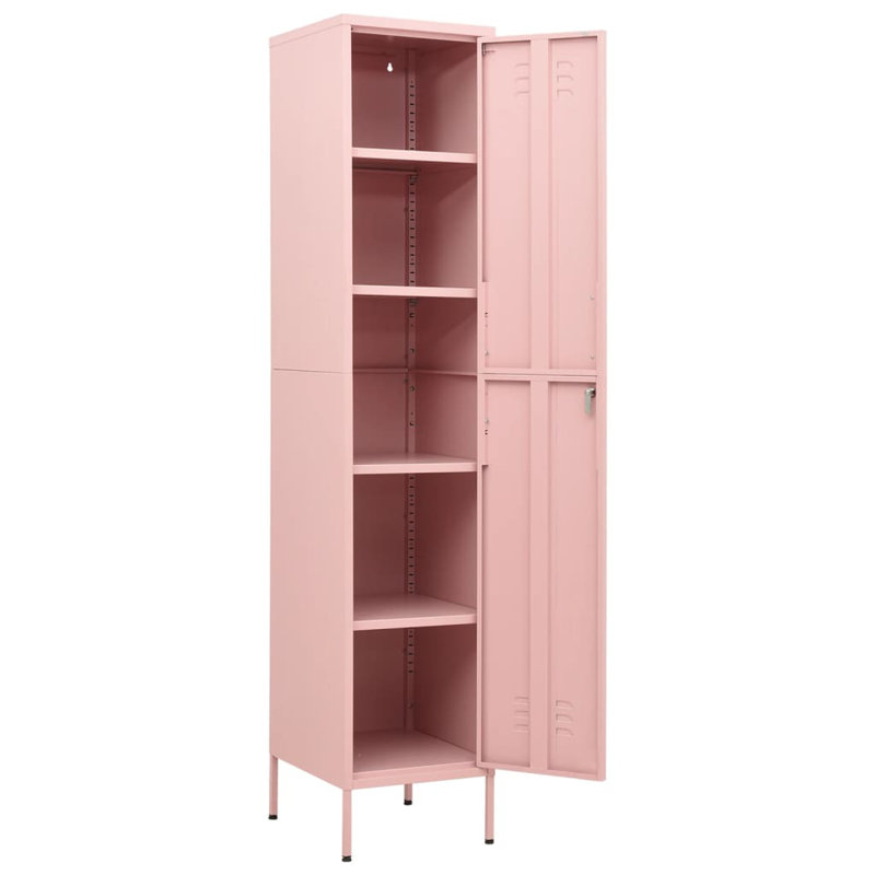 Armoire de rangement en métal pour armoire de bureau en acier, Rose
