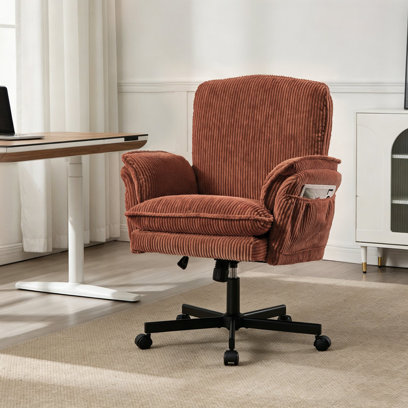 Chaise avec accoudoirs et roues Criss, Brown