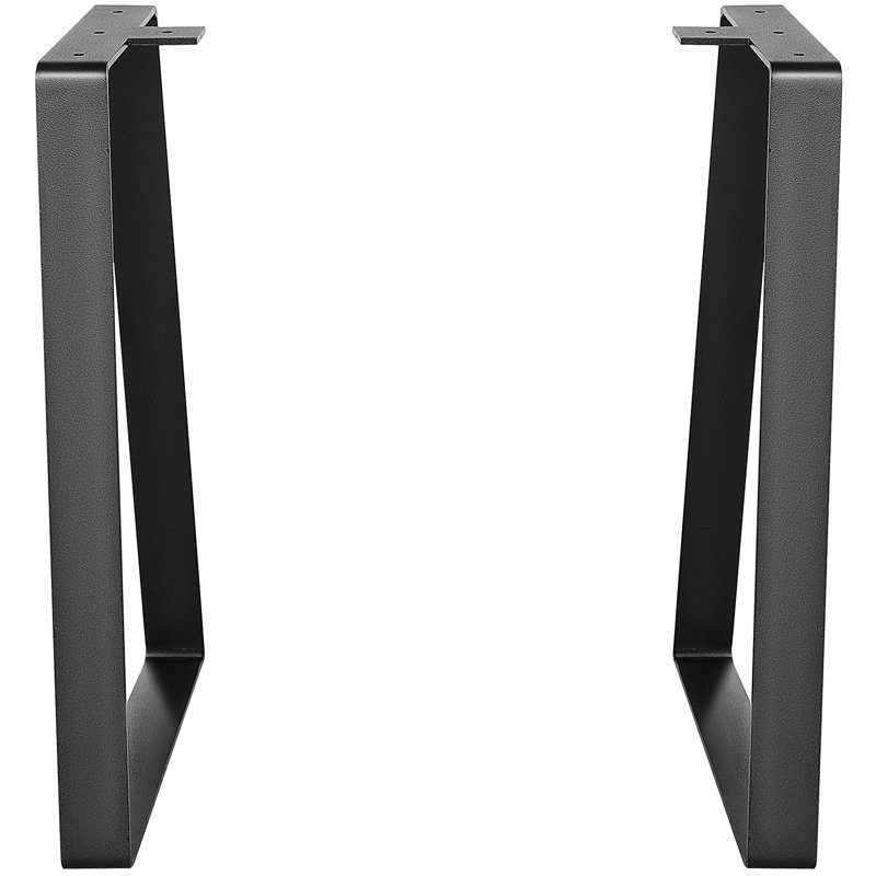 16-inch Black Carbon Steel Adjustable Table Legs Set