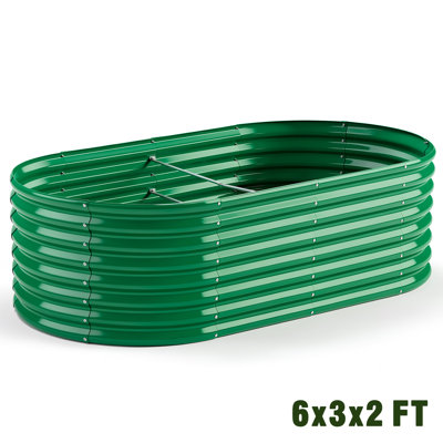 Jardinière surélevée verte 6x3x2FT