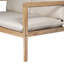 Causeuse d'extérieur en bois d'acacia avec table basse, structure, coussin
