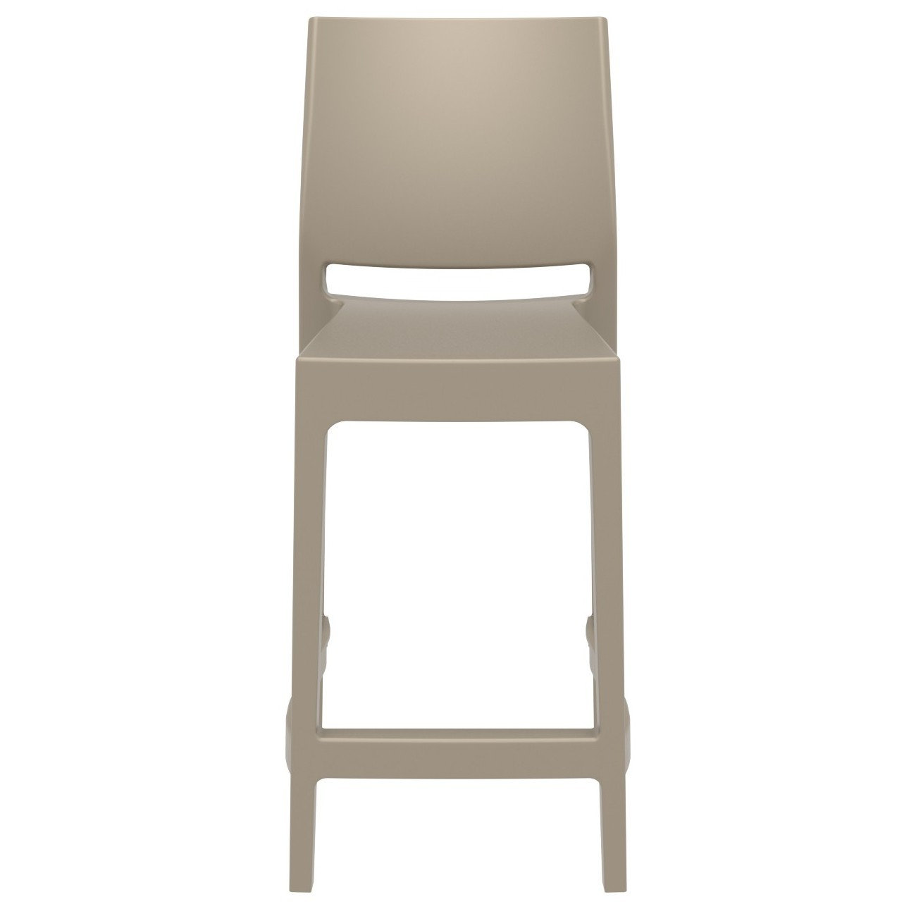 Adrienne Outdoor Bar Stool, Taupe, 25.5"
