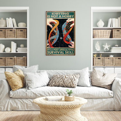 Knitting Is Not A Hobby - 1 Piece Rectangle Graphi " Knitting Is Not A Hobby - 1 Piece Rectangle Graphic Art Print On Wrapped Canvas "