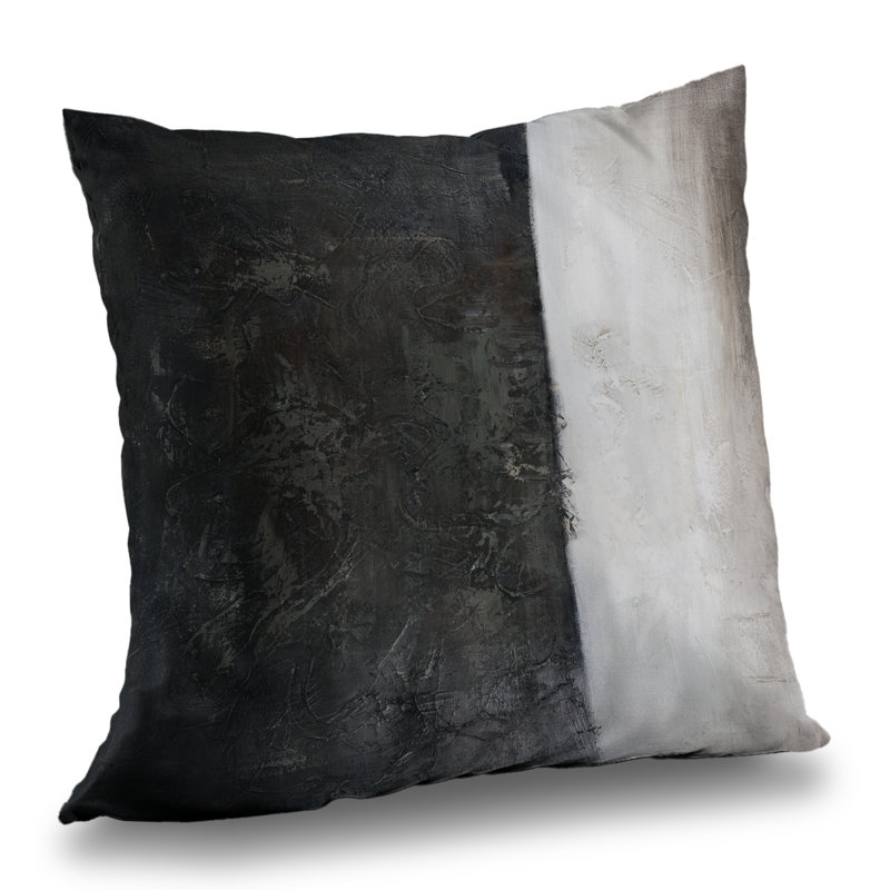 Abstract Shape Black Poly Twill Throw | Stylish Home Decor