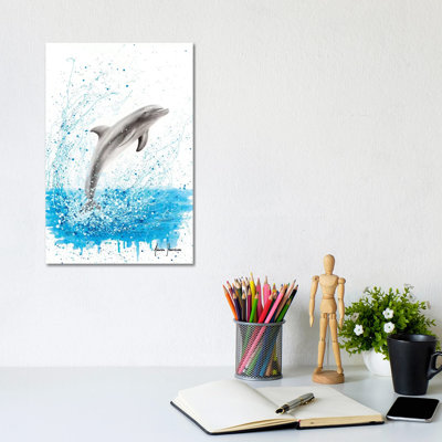 Dancing Dolphin by Ashvin Harrison - Wrapped Canvas Print