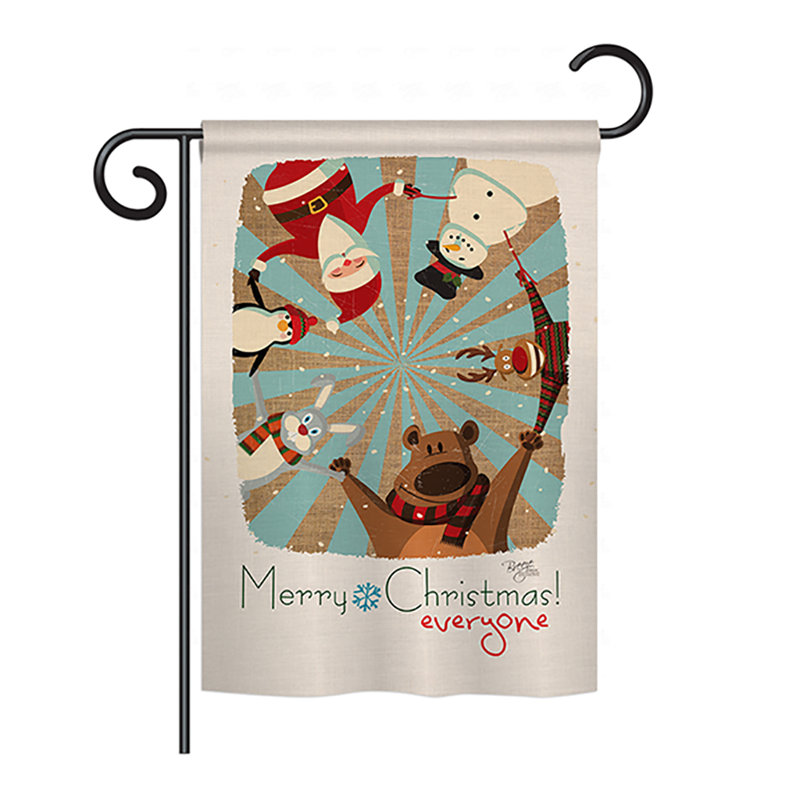 Double Sided Polyester Christmas Garden Flag, 18.5" H x 13" W