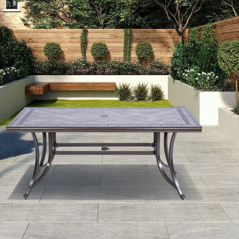 Keeven Square Concrete Outdoor Dining Table
