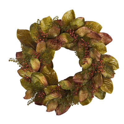 Couronne de faux-magnolia 30 po