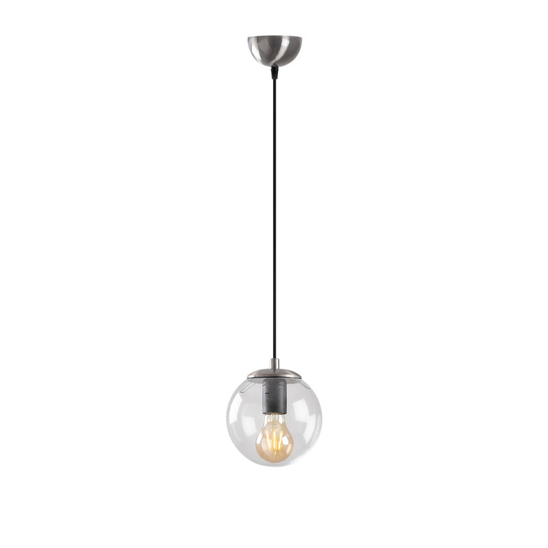 Everglades 1 - Light Globe Pendant, Silver/Transparent