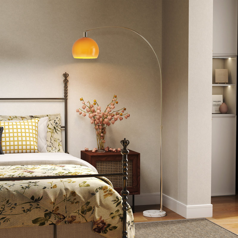 180cm Polished Arched Floor Lamp