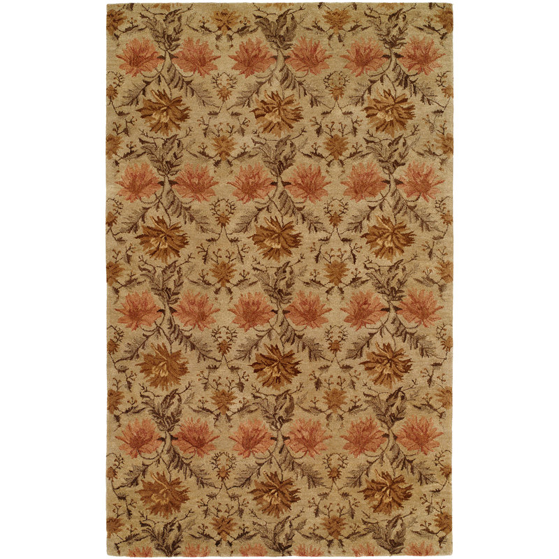 Wool Floral Area Rug, Rectangle 2'6" x 10'