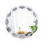 Silver Crush Diamond Round Wall Mirror, 31.5 Inch Wave Frame For Elegant Home Decor And Durable Use